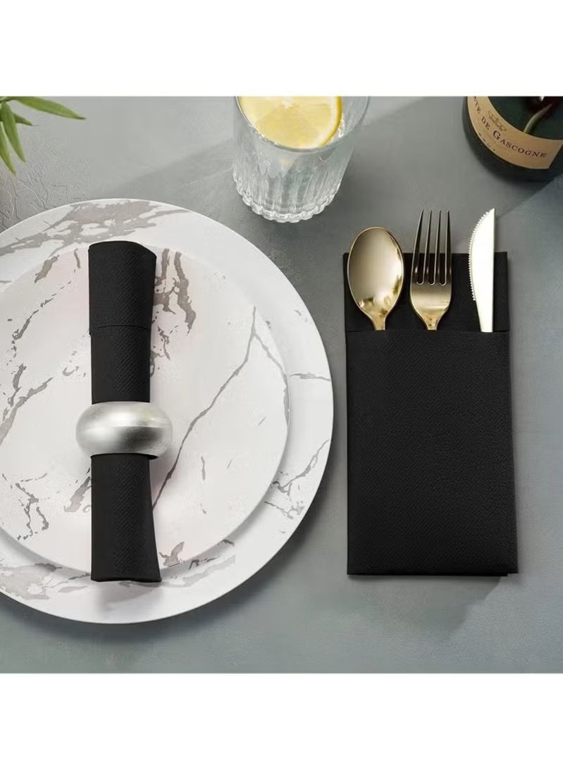 Disposable knife and fork bag restaurant napkin 40x40cm 25Pcs - Image 3